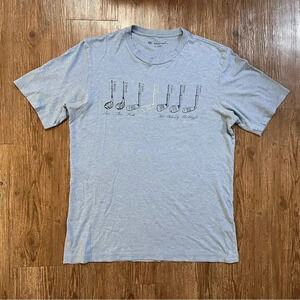 Travis Mathew Pima Cotton Golf Graphic Tee Light Blue Medium